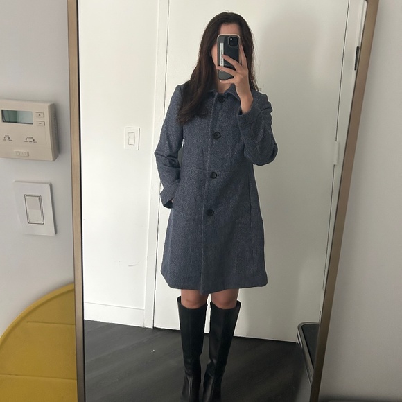 NWT Banana Republic Factory navy blue coat - Picture 1 of 7